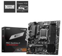 MSI PRO B650M-P AM5 DDR5 SES GLAN DP/HDMI/VGA SATA3 USB3.2 mATX DDR5 7200+(OC)